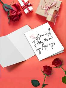 1pc Funny Romantic Anniversary Love Card, Unique Gift, For Women, Men, Husband, Wife, Boyfriend, Girlfriend, Favorite Person, With Spring Valentines Day, For Birthday, Mother'S Day, Congratulations, Get Well, Good Luck - Multicolor - View 4