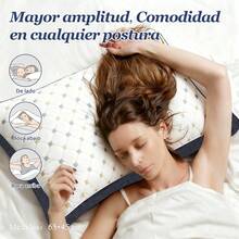 Almohadas 65cm*45cm 2 piezas | Suaves, tipo hotelera, transpirables | Para cama, hogar y dormitorio - Blanco - Ver 7