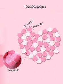 100/300/500 piezas de cuentas de espuma con forma de corazón rosa y blanco - Relleno de plástico con tema de mariposa fantástica - Para caja de regalo, canasta, manualidades, embalaje DIY, Día de San Valentín, decoraciones para envolver regalos de cumpleaños - Multicolor - Ver 7