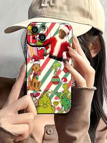 Funda navideña del  para teléfono compatible con Samsung,  17,  16 Pro Max,  15 Pro Max,  13 y  12. Resistente a golpes y caídas para una protección navideña inolvidable. Un regalo divertido para familiares, amigos, seres queridos, parejas y para Navidad. - Negro - Ver 1