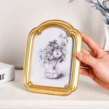 1 قطعة إطار صور زخرفي من الراتنج باللون الذهبي/الفضي/البني، خيارات متعددة الألوان، إطار صور مكتبي بتصميم بسيط مناسب للغرفة والمكتب والمكتبة - متعدد الألوان - مشاهدة 8