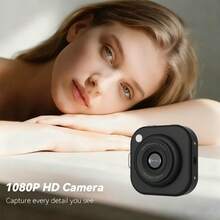 W&O NEW Portable Pocket Mini Camera 1080P HD, With 32GB Card, Auto Fill Flash, 5 Filters & Zoom, Video Recorder, Metal Carabiner, Lanyard, For Travel Vlogs, Outdoor Activities, Daily Recording, Compact Size, Outdoor Filming, Vlogging Camera, Lightweight Camera, Pocketsized Camera, Durable Build, Sturdy Construction - 白色 - 查看 4