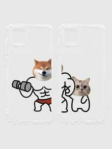 2个印花手机壳，透明手机壳，趣味健身运动手机壳，哑铃手机壳，可爱猫狗图案手机壳，兼容 11/12/13/14/15/15 Pro Max、 16/16 Pro/16 Plus/16 Pro Max/17 Pro Max、Galaxy A23 5G/A32 4G/A34/A54/S23 Ultra/S24+/A14/S20 FE/S21 5G/S26/S26 Plus/S26 Ultra - 彩色 - 查看 19