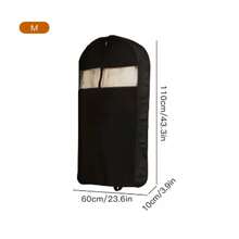 1pack Garment Cover Bag, Cloth Overcoat Dust-Proof Reusable Woven Fabric Visible Window Clothing Hanging Bag For Home, Home Storage, Home Decor, Space Saving Organization, Bedroom Accessories