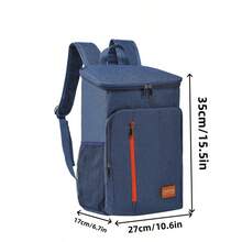 1个黑色/蓝色/灰色40*27厘米野餐背包保温冷藏包，户外加厚保温背包，防漏户外保温袋，蛋糕冷藏午餐盒，大容量午餐包，适合作为毕业礼物、单身派对礼物、伴娘礼物、父亲节礼物、万圣节装饰、万圣节礼物、伴娘邀请礼物、婚礼宾客回礼 - 彩色 - 查看 13