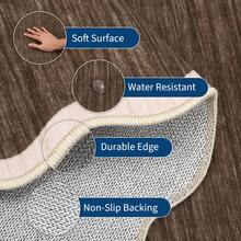 1Pcs Room Decor Modern Washable Scalloped Border Solid Area Rug For Living Room Indoor Bedroom Foldable Floor Mats, Soft Low Pile Non Shedding Carpets For Offices Non-Slip Runner For Hallway Dorm - màu nâu - Xem 5