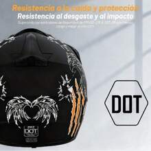 Casco Motocross Moto Dot Con Gafas Guantes Máscara - M - Ver 6