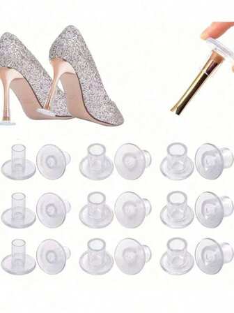 3 par/6 st. damklackskydd, halkfria och slitstarka, 3 storlekar, lämpliga för gräs, strand, bröllop