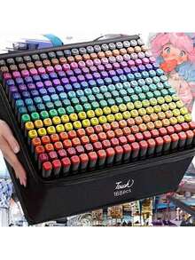 120/80/60/48/36/24/12色丙烯马克笔，双头永久性美术马克笔，适合成人，油漆马克笔，荧光笔，素描马克笔，用于着色、素描、绘画、写日记、记笔记、计划、学习用品、圣诞节、情人节、生日礼物和惊喜（消耗品）