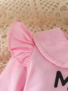 1pc Baby Girl Cute & Sweet Heart Print Long Sleeve Jumpsuits, Lightweight For Autumn/Winter