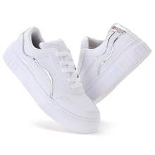 Women's Casual White Sneakers For New Year's Eve. New Release Women's Sneakers For Sports, Gym, Running, Walking, And The New Year. - 銀色 - 查看 1