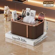 Caja de pañuelos multifuncional con textura de cuero, caja de almacenamiento resistente a los arañazos para el escritorio, puede contener mandos a distancia, llaves y palillos, mostrando un elegante estilo de decoración para el hogar y la oficina