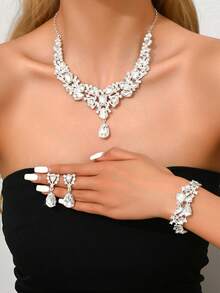 Bộ trang sức 3/4 món phong cách Gothic màu đen gồm mặt dây chuyền, bông tai và vòng tay dành cho nữ, thích hợp cho tiệc Halloween, phong cách đường phố, làm quà tặng hoặc đeo hàng ngày. - đen - Xem 18