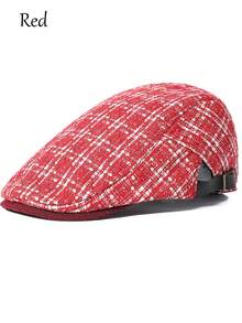 Retro Forward Hat Newsboy Cap Unisex Berets Men's Plaid Beret - Classic - View 8
