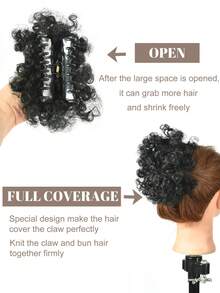 Synthetic Wigs African Curly Big Grab Clip Hair Bun Extension, Suitable For Women Curly, Very Suitable For Women's Daily Wear And Gatherings - Multicolor - View 3