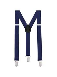 1pc Men's Adjustable Solid Suspender,Adjustable Elastic Y Style Suspender With Strong Metal Clips,Extended-Length Suspender(60-95cm/23.62-37.4") For Going Out Outfit Wedding Party And For Gift Halloween Accessories, Halloween Costumes Autumn-Winter Accessories Halloween Costume,Suitable For Teens, Youth,Men,Casual, Outdoor, Athletic, Vacation, Graduation Gifts, Birthday, Daily Wear