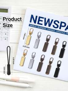 5pcs Zipper Slider Puller, Instant Zipper Repair Kit, Zipper Slider Replacement For Jacket Backpacks, Sewing Supplies