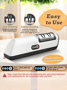 GENAI 无线电动磨刀器，带USB充电，双速磨刀，适用于剪刀和厨刀