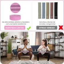 EDECOR 4 Pack Bandas de Resistencia, Bandas Elásticas Fitness, Ligas Elásticas de Látex Natural Multifuncional, para Yoga Pilate Crossfit Ejercicios en Casa y Gimnasio(Multifuncional, antideslizante, para entrenamiento de fuerza y ejercicios glúteos piernas) - Multicolor - Ver 8