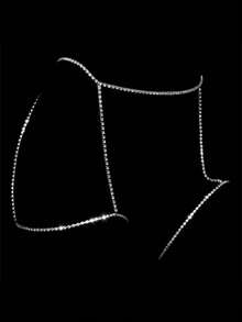 A Sexy Silver Rhinestone Leg Chain, A Sparkling Women's Body Chain/Waist Chain For Parties, Nightclubs, And Jewelry. - Multicolor - View 5