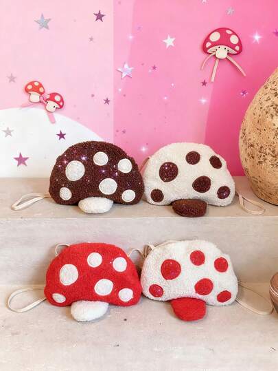 1 chiếc túi đeo chéo mini hình nấm ngoài hành tinh dễ thương thời trang thu/đông, thiết kế độc đáo có ngăn đựng son môi, phù hợp cho mua sắm, sinh hoạt hàng ngày, du lịch, phong cách thời trang và nghệ thuật, nhiều màu sắc để lựa chọn, món đồ không thể thiếu.