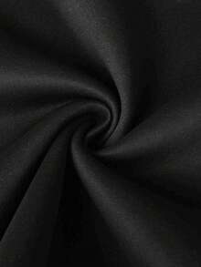 1pc Tween Girls Casual Printed Pullover Sweatshirt, Thermal Lined, Long Sleeve, Autumn/Winter Student Youth Clothing - Black - View 6