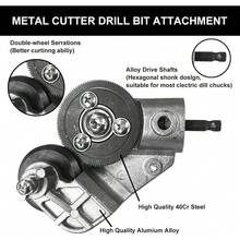 Upgraded Metal Nibbler Drill Attachment - Effortless Cutter For Iron, Steel, Aluminum & Copper Sheets, DIY Power Drill Adapter Tool For Smooth, Fast Cuts - Bạc - Xem 2