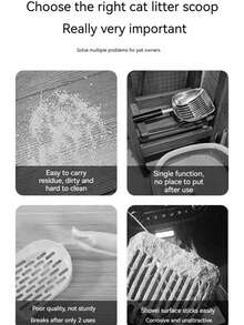 Metal Mesh Cat Litter Shovel Stainless Steel Toilet Pick Up, Rutin Chicken Pet Poop Shovel, Climbing Pet Shovel, Cat Dog Poop Sand Shovel