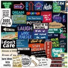 50pcs Graffiti Sticker Pack, Cartoon Stickers For Decorating Phone, DIY Planner, Water Bottle, European And American Style - Multicolor - View 2