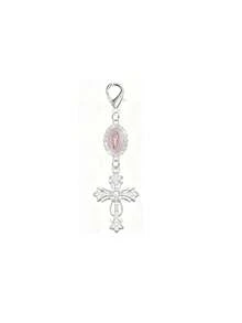 Móc khóa hình thánh giá, đính ngọc trai và kim cương theo chủ đề Cơ đốc giáo - Móc khóa hình thánh giá, phụ kiện trang trí túi xách, mặt dây chuyền hình thánh giá, phụ kiện trang trí ví, ba lô, phụ kiện túi đựng tai nghe, móc khóa trang trí hành lý và xe hơi kèm vòng - Nhiều màu - Xem 11