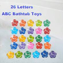 Floating Letter Bath Toy, Combining 26 Letters And Animal Words For Learnning, Kid's Educational Toys, For Bathroom/Bathtub/Sink Play, Christmas/Halloween Gifts Are In The Local Warehouse - White - View 2