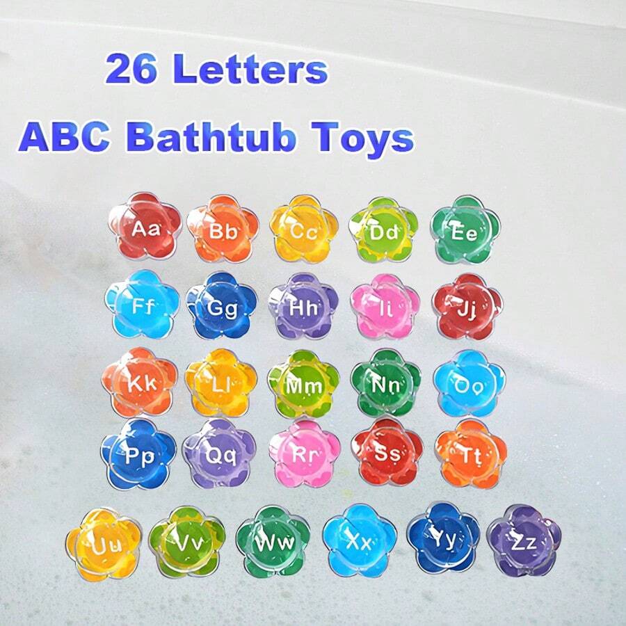 Floating Letter Bath Toy, Combining 26 Letters And Animal Words For Learnning, Kid's Educational Toys, For Bathroom/Bathtub/Sink Play, Christmas/Halloween Gifts Are In The Local Warehouse