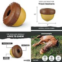 Bark Munchie Bear - Juguete para Perro para dispensar y rebotar, Uso Rudo - Perro Pequeño(Bellota - Grande) - Multicolor - Ver 1