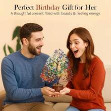 Unique 7 Chakra Crystal Tree Birthday Gift, Healing Crystal Tree Of Life Gift For Women, Sister Birthday Gift, Home Decor, Mother's Gift, Housewarming Gift Conveying Positive Energy, One-Of-A-Kind Gift For Her