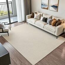 Large Non-Slip Living Room Rug 2.50 X 3.00m 100% Cotton Handmade Minimalist - Màu be - Xem 4