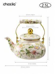 1pc Enamel Pot, Coffee Pot, Tea Pot, Large Capacity Water Kettle, Suitable For Gas Stove And Induction Cooktop, Universal Type