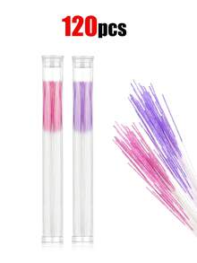 Kit de cuidados para orelha com 120/60 peças, inclui 60 fios de limpeza para piercings, limpador de piercing com haste de limpeza, remove odores e sujeira, adequado para homens e mulheres, previne obstruções, pode ser usado para decoração de casa, viagens, casamentos, festas, presentes de aniversário, presentes de Ano Novo, acessórios, presentes divertidos, escola, volta às aulas, itens essenciais de viagem, itens essenciais para casa, limpador de orelha. - Multicolorido - Ver 9