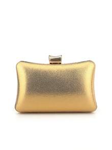 Acrylic Diamond Evening Clutch Bag, Party Wedding Handbag With Rhinestone, Hot Selling Chain Shoulder Bag - Gold - View 3