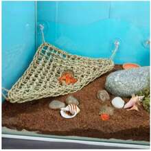 1pc Triangle Reptile Hammock, Woven Grass Pet Reptile Resting Mat, Terrarium Decor Hammock For Lizards, Geckos And Small Reptiles