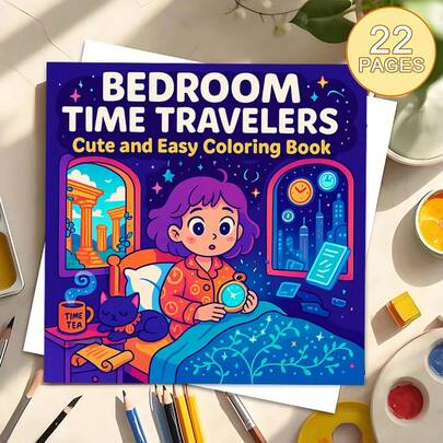 Time Traveler's Sketchbook: Between The Strokes Of The Bedroom And Time And Space, The Childlike Poems And Special Rhymes Are Blended In The Colors,A Coloring Journey ,Coloring Book, Valentine's Day Birthdays And Other Holidays. Painting And School Supplies, 22 Pages, Books, Coloring Books, School Supplies, School, Christmas, Halloween, Birthday, Back-School Gifts, Color Books, Adults, Christmas Gifts