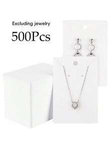 50/100/200/500pcs Earring & Necklace Display Cards, Jewelry Packaging Cards