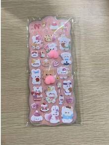 4/2 pièces Autocollants moelleux et mignons en forme de -. Autocollants pressables antistress avec design 3D d'animaux créatifs. Convient pour décorer les ordinateurs portables, les bouteilles d'eau, les agendas, etc. Cadeau parfait pour les amis, les anniversaires, les fêtes (couleurs et designs aléatoires)