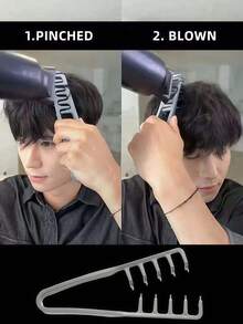 Nuevo peine de dientes anchos y esponjoso - Textura esponjosa, unisex, hecho de plástico ABS, mango texturizado antideslizante, adecuado para todo tipo de cabello, esencial para uso doméstico, vuelta al colegio, viajes y vacaciones. Puede crear un peinado liso, secado con secador, peinado, recorte y moldeado. Crea fácilmente peinados voluminosos y esponjosos, ideal para citas, reuniones, fiestas, Navidad y Año Nuevo. - Multicolor - Ver 9