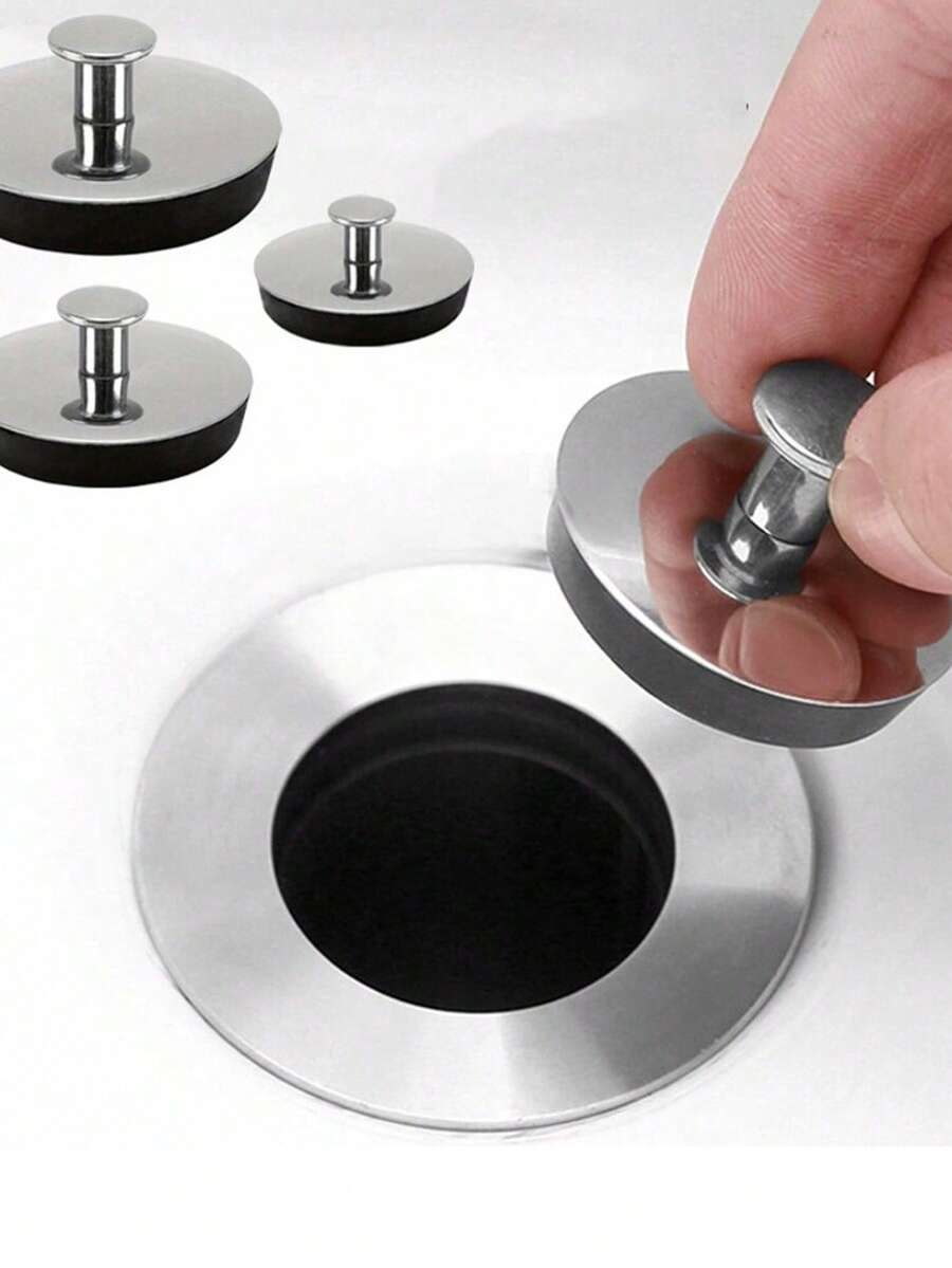 Korek spustowy do wanny ze stali nierdzewnej z wygodnym uchwytem, odpowiedni do zlewu łazienkowego, zlewu kuchennego, wanny prysznicowej, materiału metalowego, do kuchni, sypialni, łazienki, akcesoriów kuchennych, artykułów gospodarstwa domowego, wystroju wnętrz, wystroju i akcesoriów łazienkowych, dekoracji jesiennych - Wielokolorowe - Zobacz 1