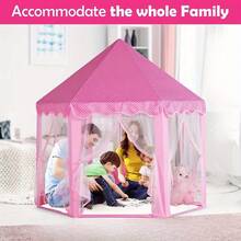 Star Princess Style Playhouse Tent | Elegant Pink Hexagonal Tent For Indoor And Outdoor Recreational Play, 55" X 53", Interactive Play Tent. - Purple a - View 3