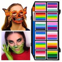 JIHUIPAI 64 Colors Water-Based Face & Body Paint Set – Premium Creamy Face Paint Kit With Brushes & Portable Case, Vibrant & Long-Lasting Face Painting For Costume Parties, Festivals & Halloween - Face Painting - View 7