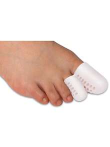 Soft Gel Toe Caps, Breathable Silicone Toe Separators With Holes - White - View 5