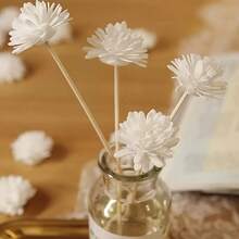 5pcs Incense Sticks & White Foam Flower Set. Incense Sticks, Foam Flower Incense Sticks, Natural Fiber Essential Oil Incense Sticks, Home Decor Accessories, Suitable For Bedroom, Office, Bathroom, Wedding Party, Etc.