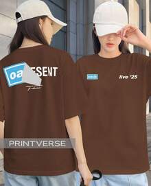 Oasis Logo Live '25 Classic Rock Band Britpop T-Shirt Gift Unisex Cotton Blouse - Rỉ Nâu - Xem 2