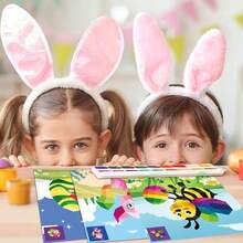 2PCS Easter Day Crafts For  Ages 4-8 Sticker Paint Books Gift Party Create 20 Pictures(Sticker Sheets Are Separate),EasterDayStikcerBook - EasterDayStikcerBook - Xem 7